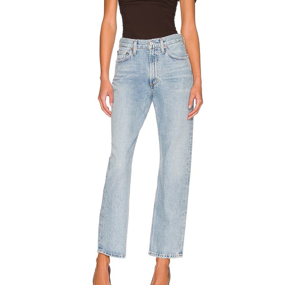 AGOLDE Mia Mid Rise Straight Jeans